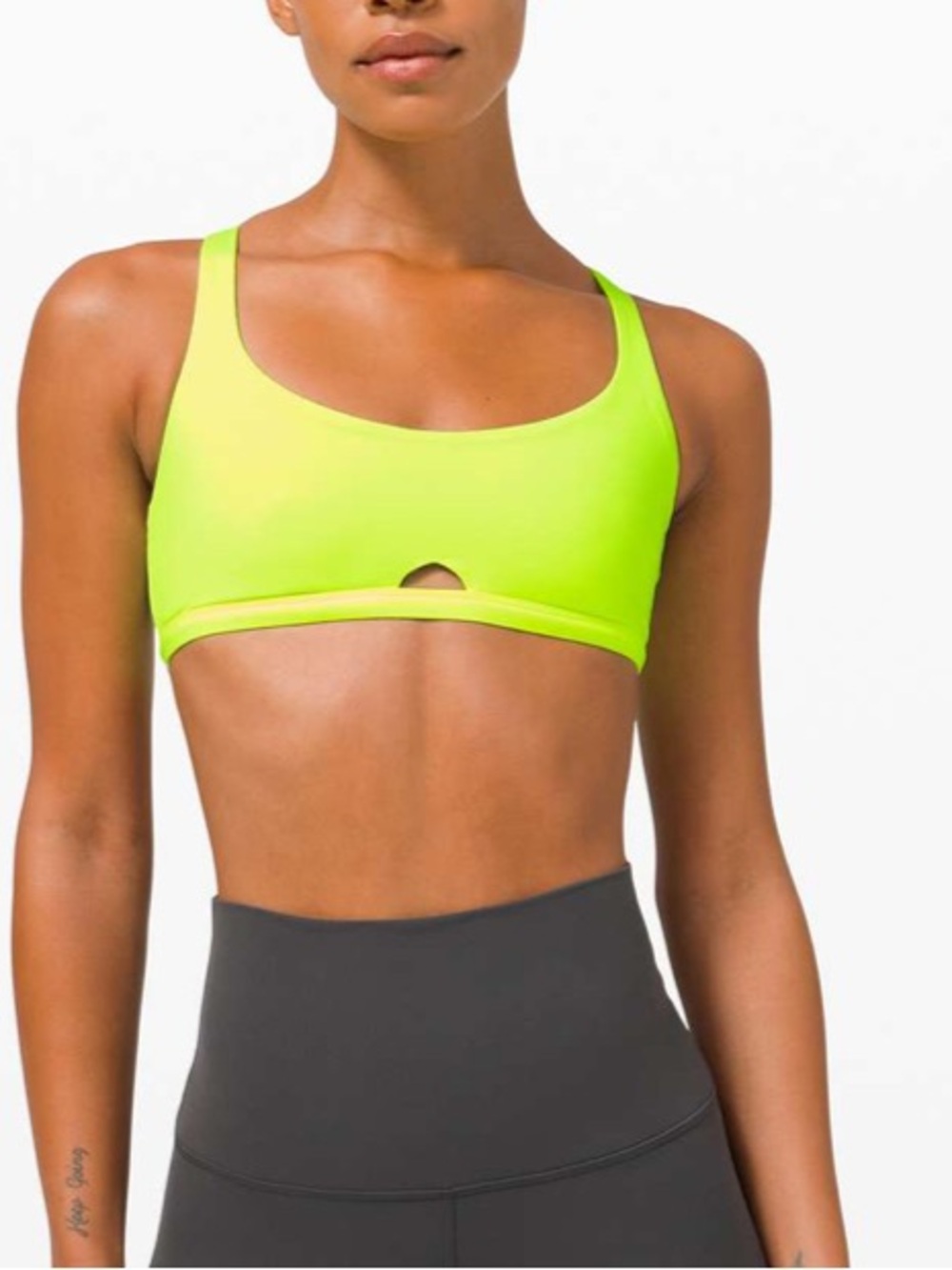Lululemon Free to be wild  Lime Scoop Sports Bra -